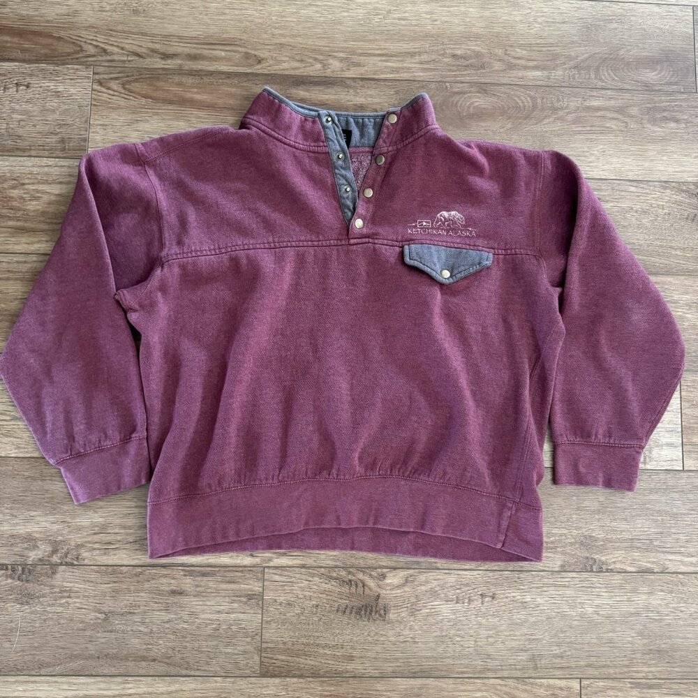 Vintage Ketchikan Alaska Nature Pocket Pullover Sweater